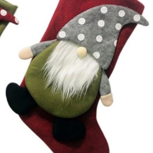 2 Large Gnome Stockings, Holiday Christmas Stockings, Christmas Decor - Picture 13 of 13